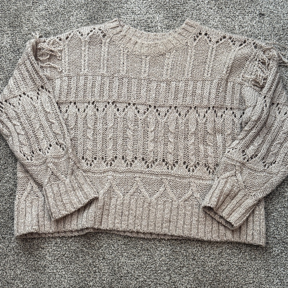 Old Navy Women's Taupe Knit Sweater